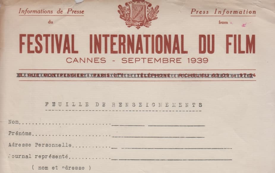 cannes film festivali 1939